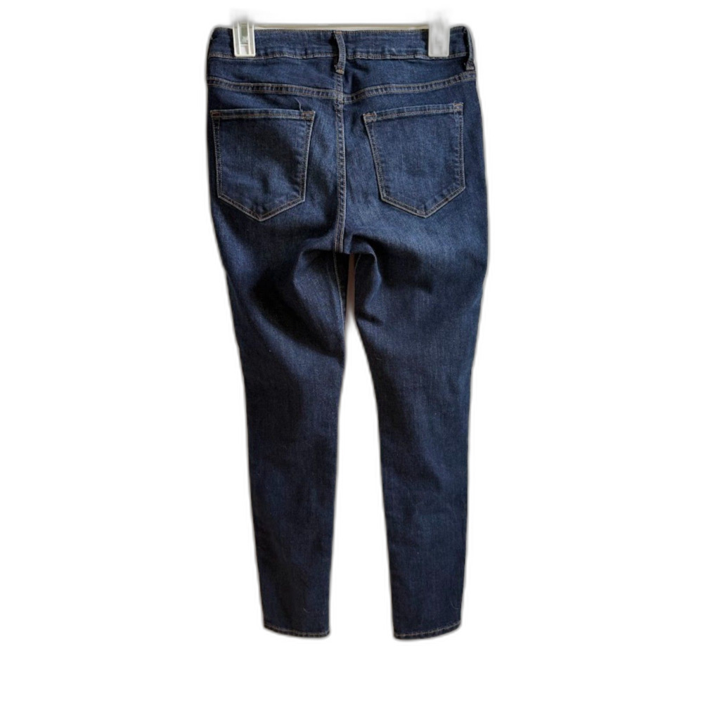 Old Navy Rockstar Mid-Rise Skinny Jeans Size 6 Regular Dark Wash - Picture 3 of 7